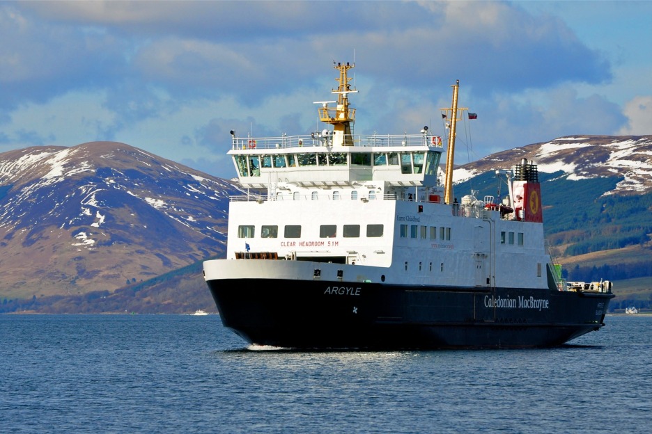 CalMac ferry in winter